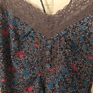 AEO Gray Floral Dress!